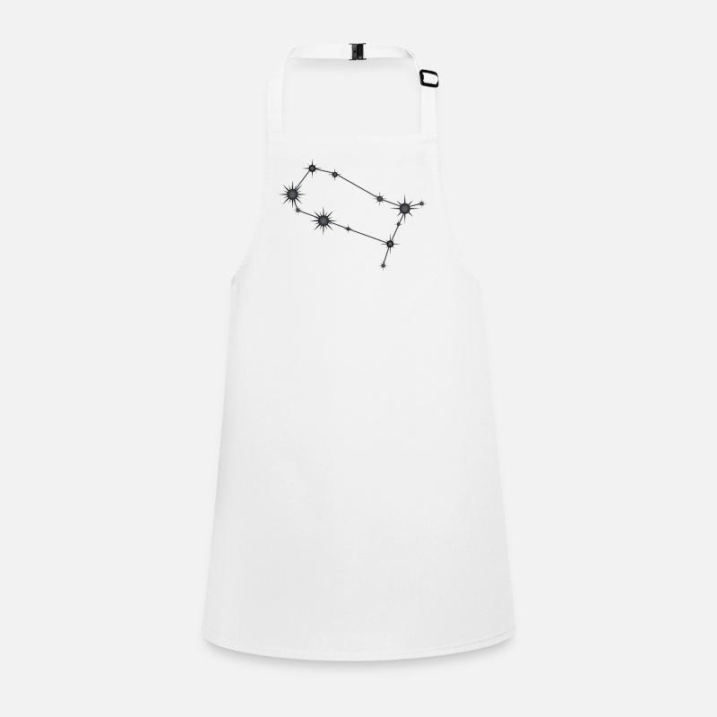 Zwillinge Sternbild Sternzeichen Schwarz & Grau Schürze für Kinder