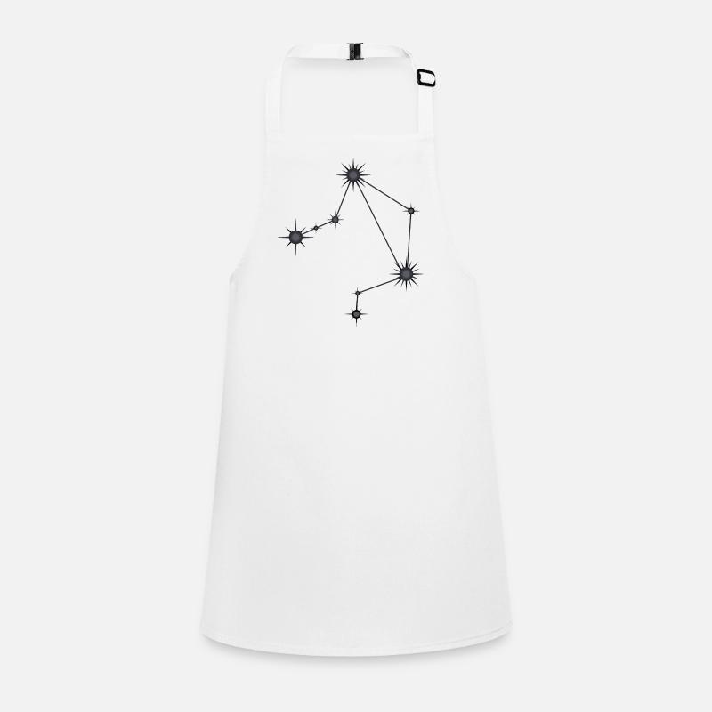 Libra Star Constellation Zodiac Sign Black & Gray Children's Apron