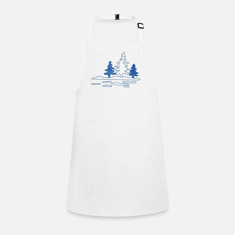 Abstract forest lake with pine trees Children's Apron