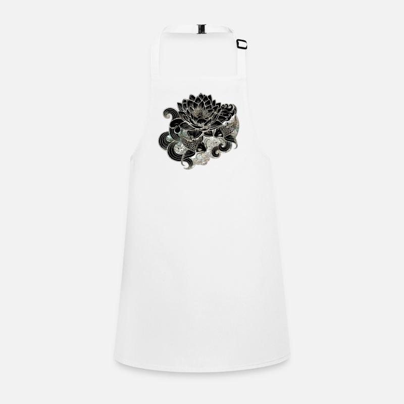 Koi et fleur de lotus dans le style yin yang Tablier Enfant