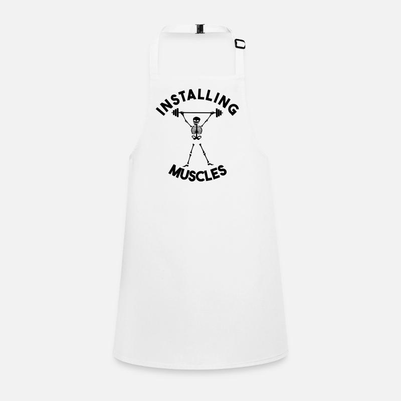 Funny Skeleton Gym – Installation d’haltérophilie musculaire Tablier Enfant