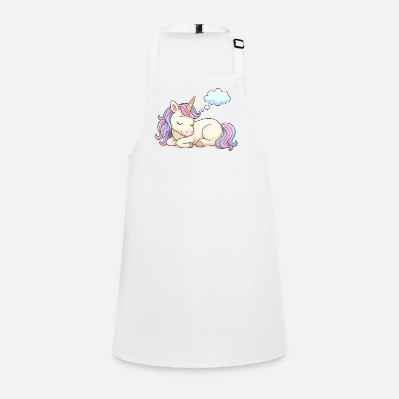 Sleeping unicorn with rainbow mane Children's Apron