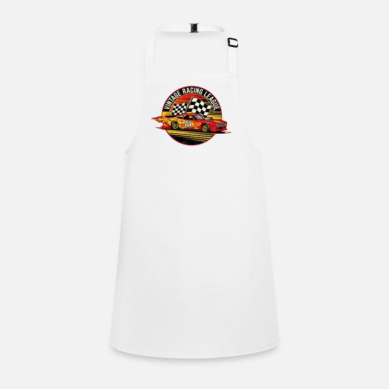 Vintage Racing Flags Design Children's Apron