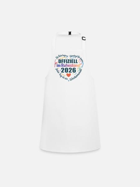 Officially retired 2026 heart design - Children's Apron - white - Front