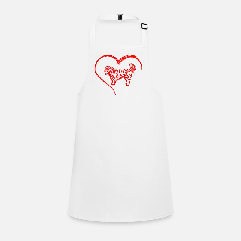 Coeur avec motif de chien mignon Tablier Enfant