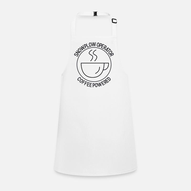 Snowplow Operator Coffee Powered Schneepflugfahrer Schürze für Kinder