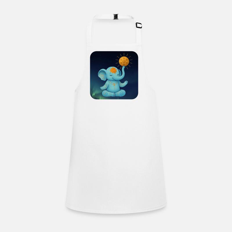 Yoga éléphant avec Handpan Sun Tablier Enfant