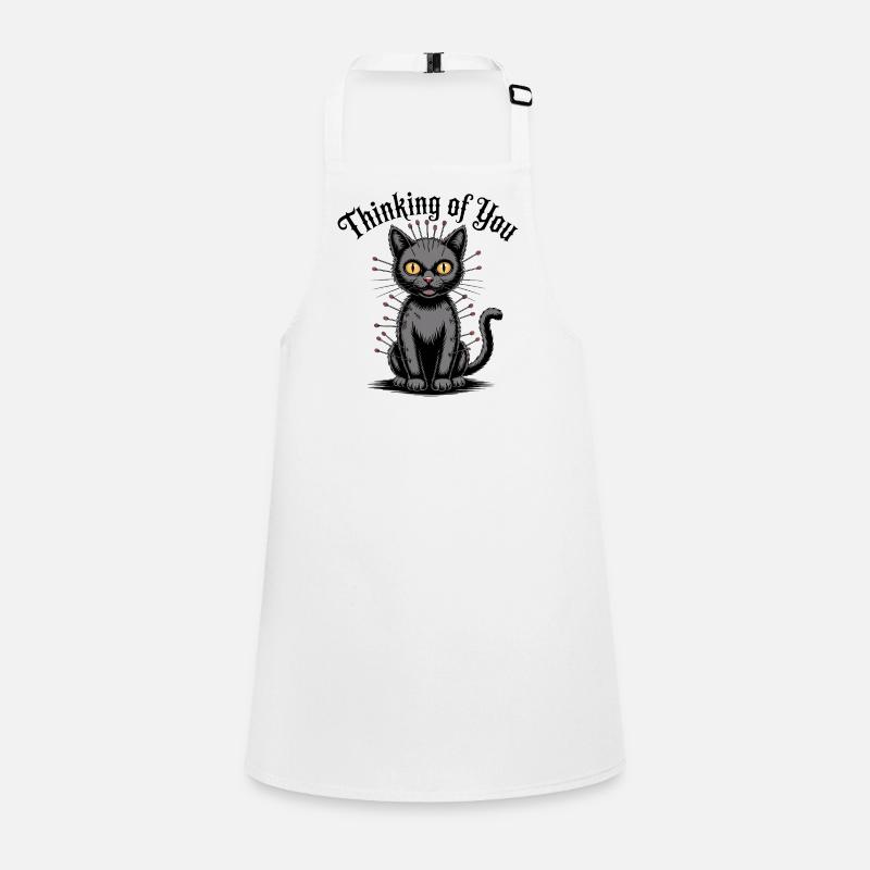 Chat vaudou qui pense à vous Tablier Enfant