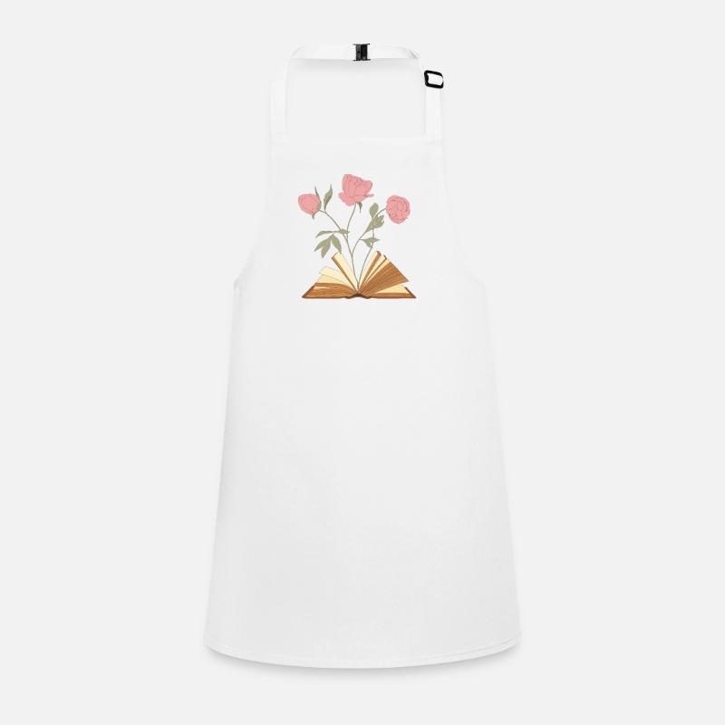 Floral Book Illustration Design Children's Apron