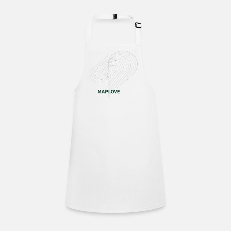 Geometric heart with map Children's Apron