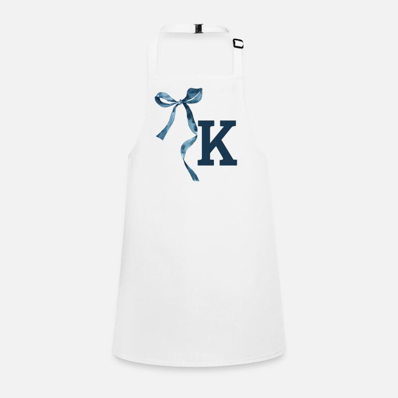Monogram k Geschenkidee Schürze für Kinder