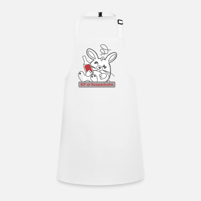 Funny bunny skull with bottle and Reeperbahn Children's Apron