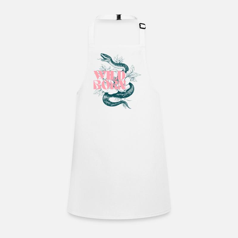 Wild Born Snake and Leaf Design Children's Apron