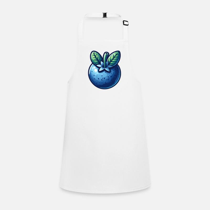 Luminous Blue Blueberry Pattern Children's Apron