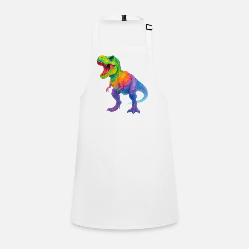 Colorful Gradient Dinosaur Children's Apron