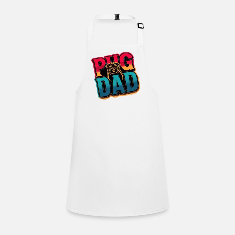 Pug Dad Retro Style, Dog Dad  Children's Apron