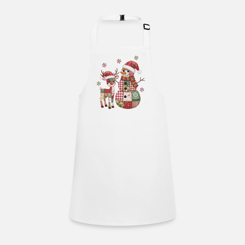 Patchwork bonhomme de neige et renne Tablier Enfant