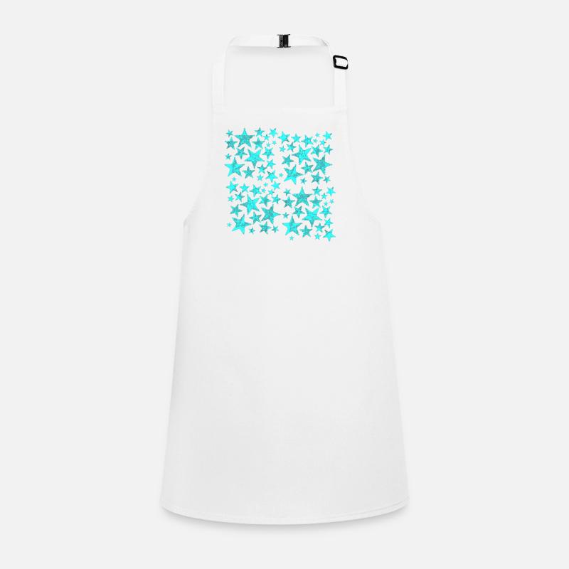 Turquoise Star Pattern Children's Apron