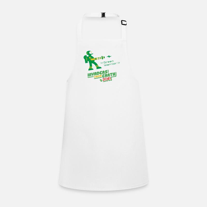 Invaders From Earth 2081 GREEN WARRIOR Children's Apron