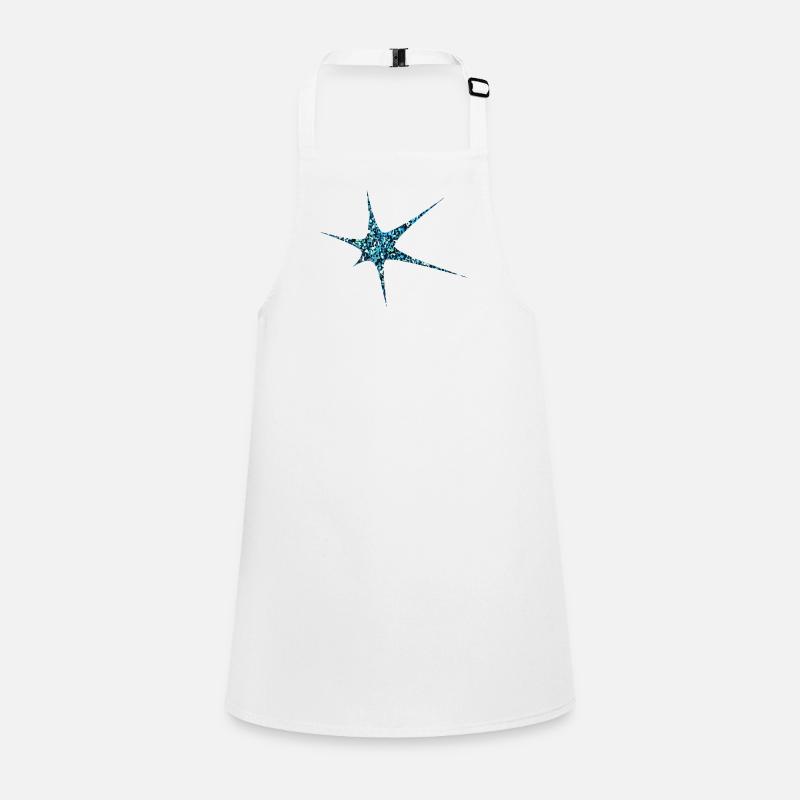 Blauer Glitzer Starburst Sparkle Schürze für Kinder