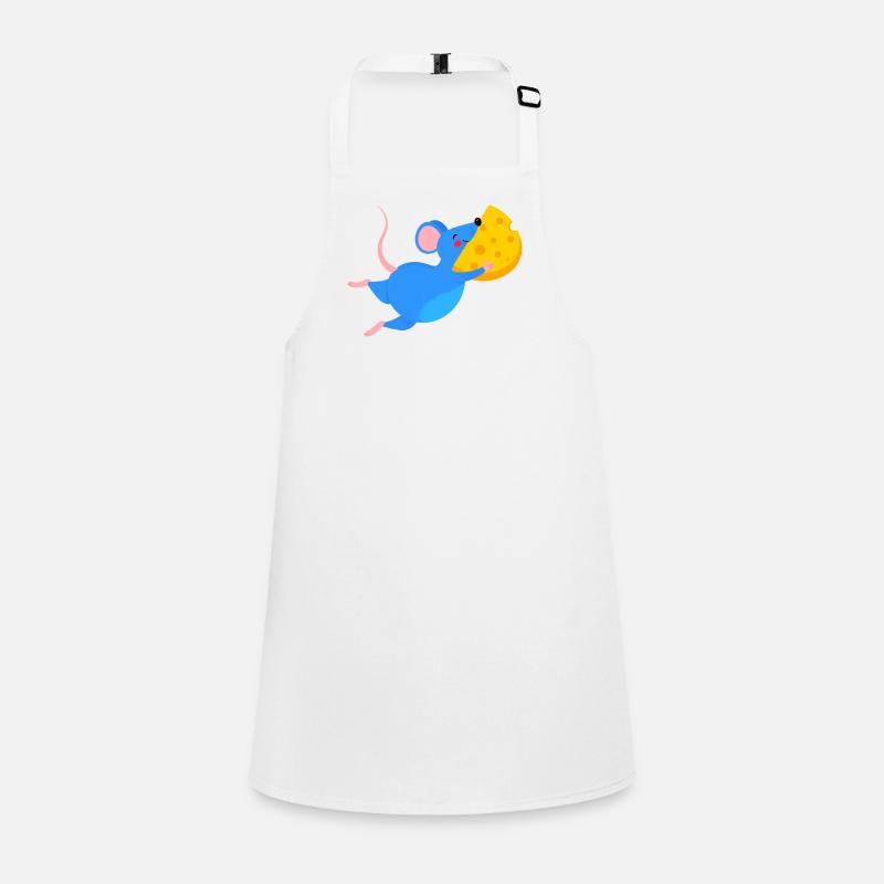 Happy Blue Mouse & Yellow Cheese Children's Apron