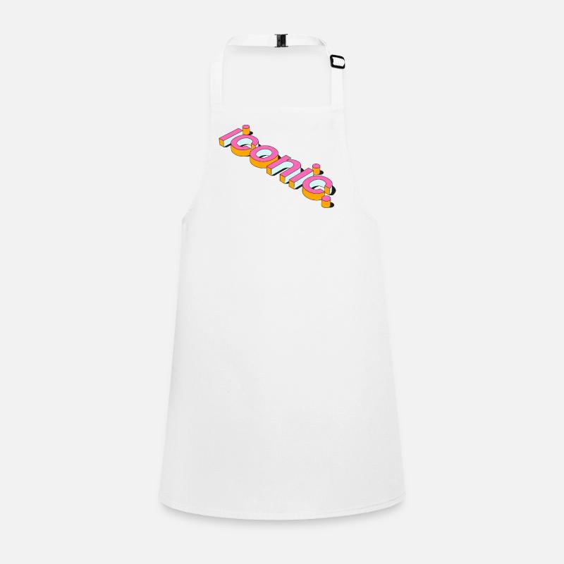 Iconic Retro 3D Typography Design Schürze für Kinder