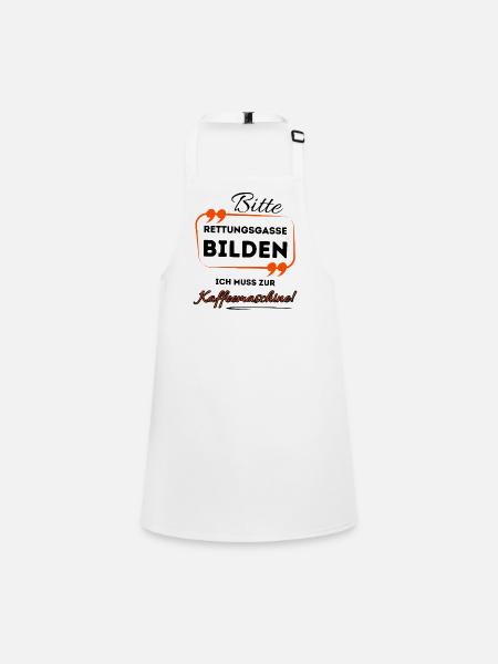 Please form an emergency lane ...- For coffee drinkers - Children's Apron - white - Front