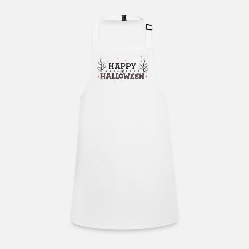 Dark Halloween Festive Typography Children's Apron