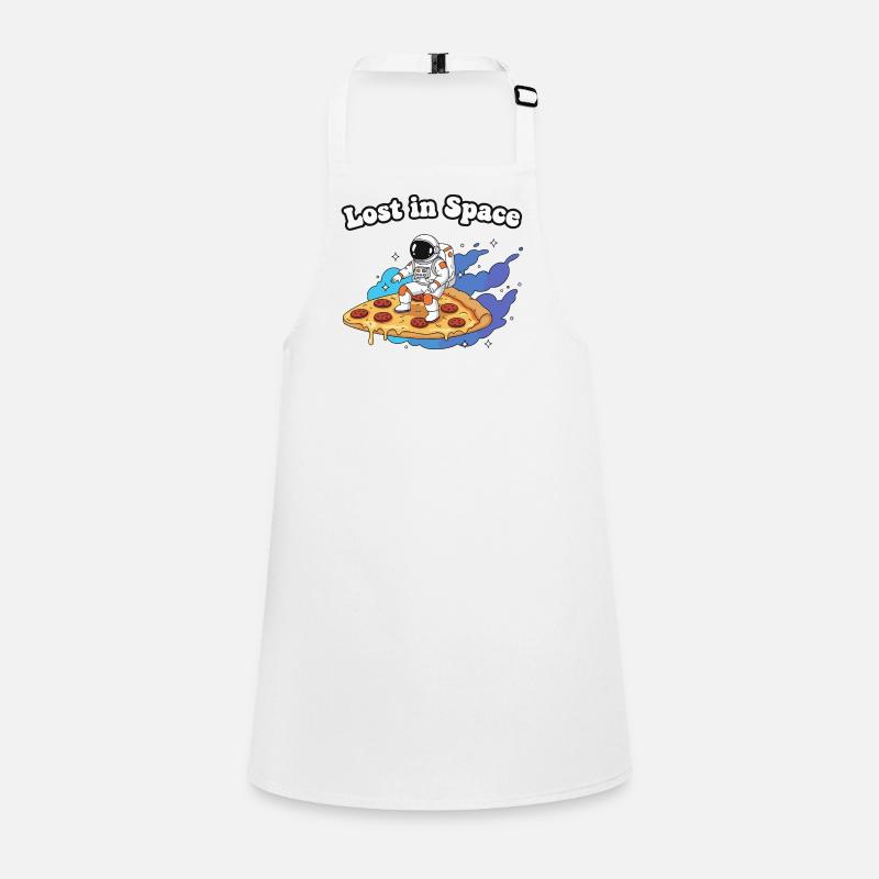 Astronaut on pizza in space Children's Apron