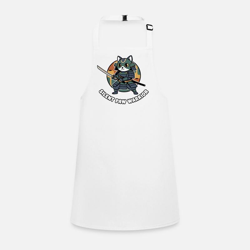 Silent Paws Samurai Warrior Cat Children's Apron