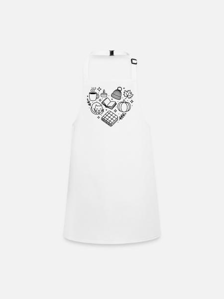 Autumn heart, autumnal cosiness, autumnal - Children's Apron - white - Front
