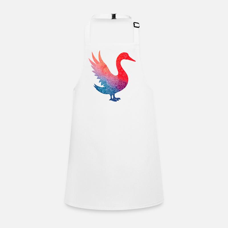 Flamant coloré motif fleurs Tablier Enfant