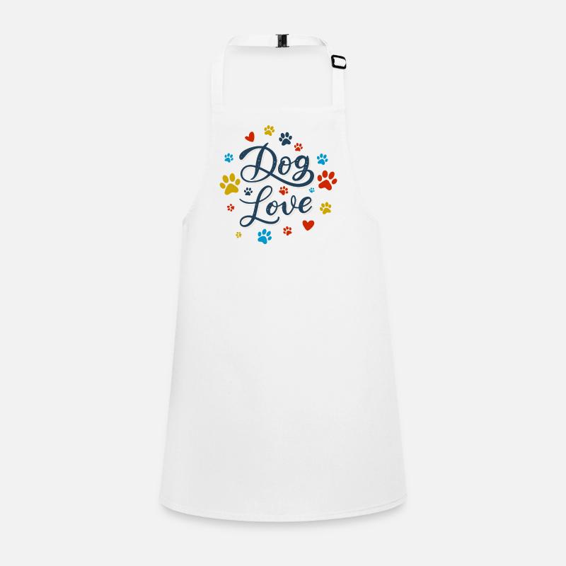 Dog Love Script Children's Apron