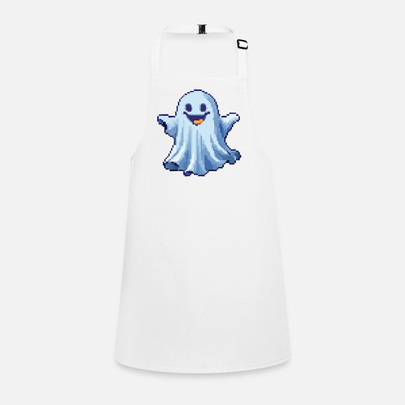 Pixel Ghost: Pixelated Friendly Spirit Children's Apron