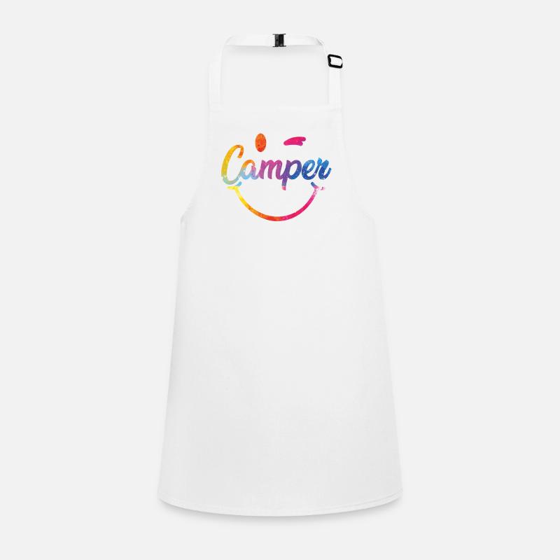 Bunter Camper Smiley Logo Schürze für Kinder