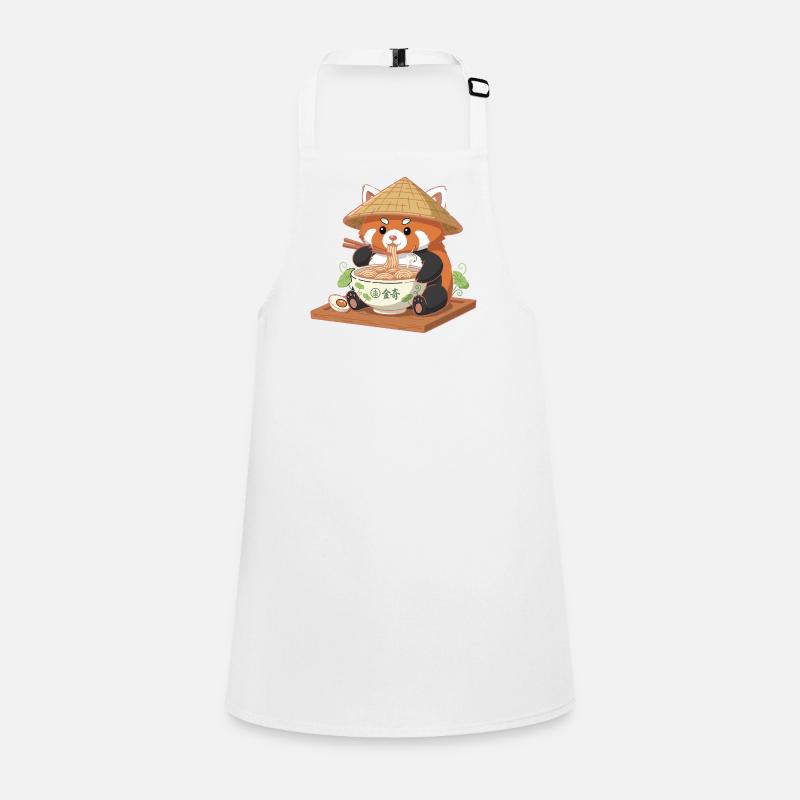 Panda Ramen with Straw Hat Children's Apron