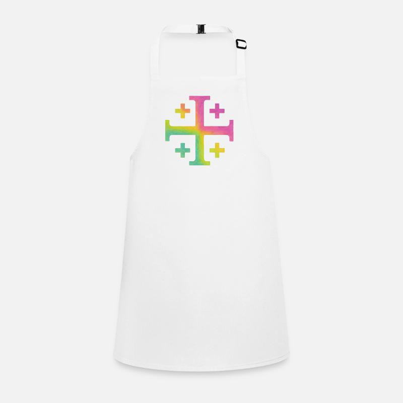 Kairos Cross (Jerusalem Cross) – Spring Meadow Children's Apron