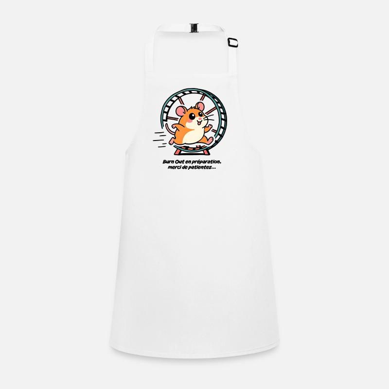 Hamster Running in His Wheel, Burn Out Children's Apron