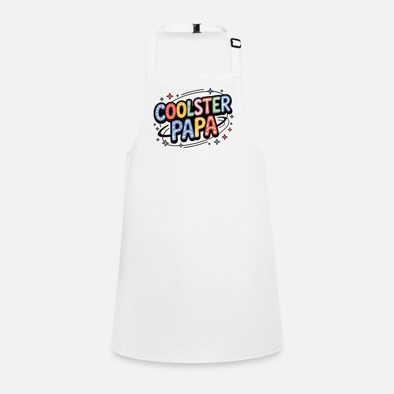 Coolest Dad Colorful Retro Letters Children's Apron