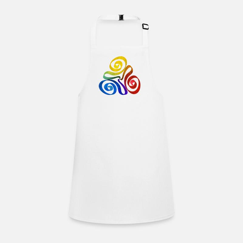 Rainbow triangle spiral Children's Apron