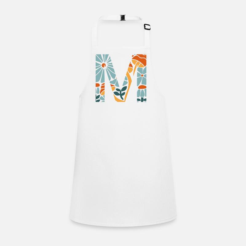 Buchstabe m Blumen groovy Geschenkidee Schürze für Kinder