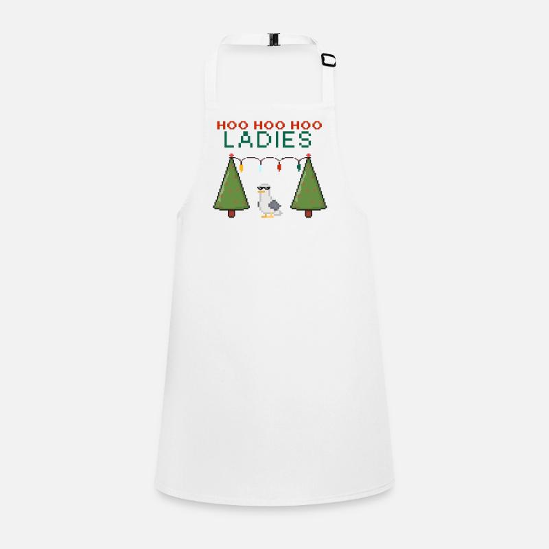 HooHooHoo Women's Pixel Christmas Children's Apron