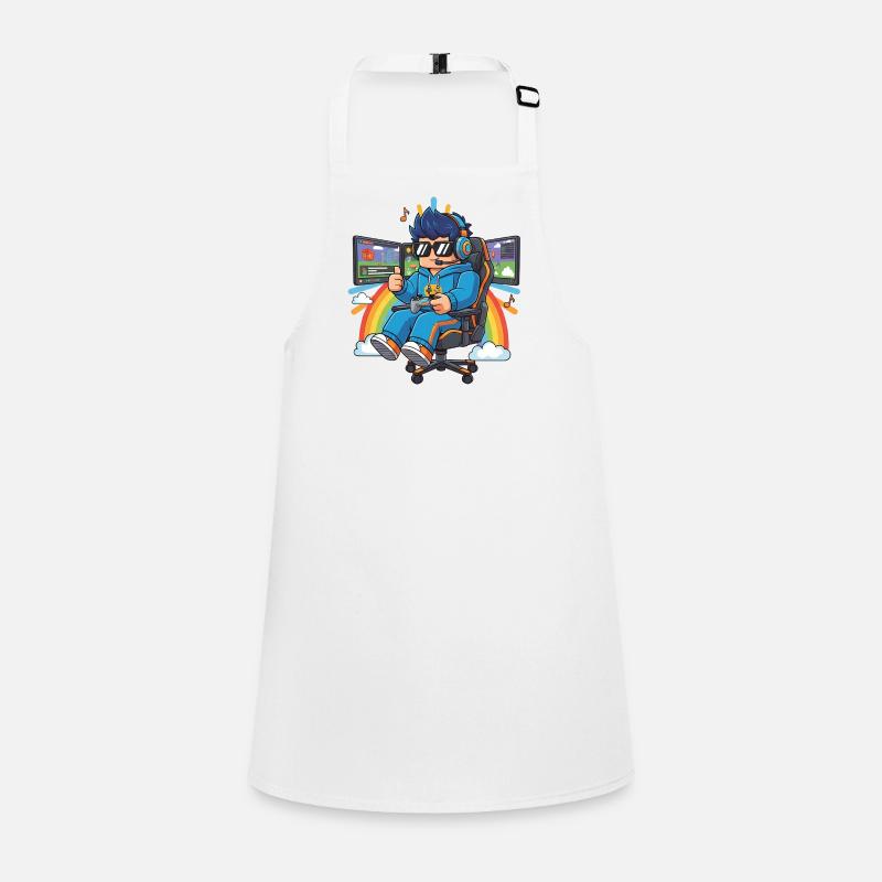 Cool streamer playing games Children's Apron