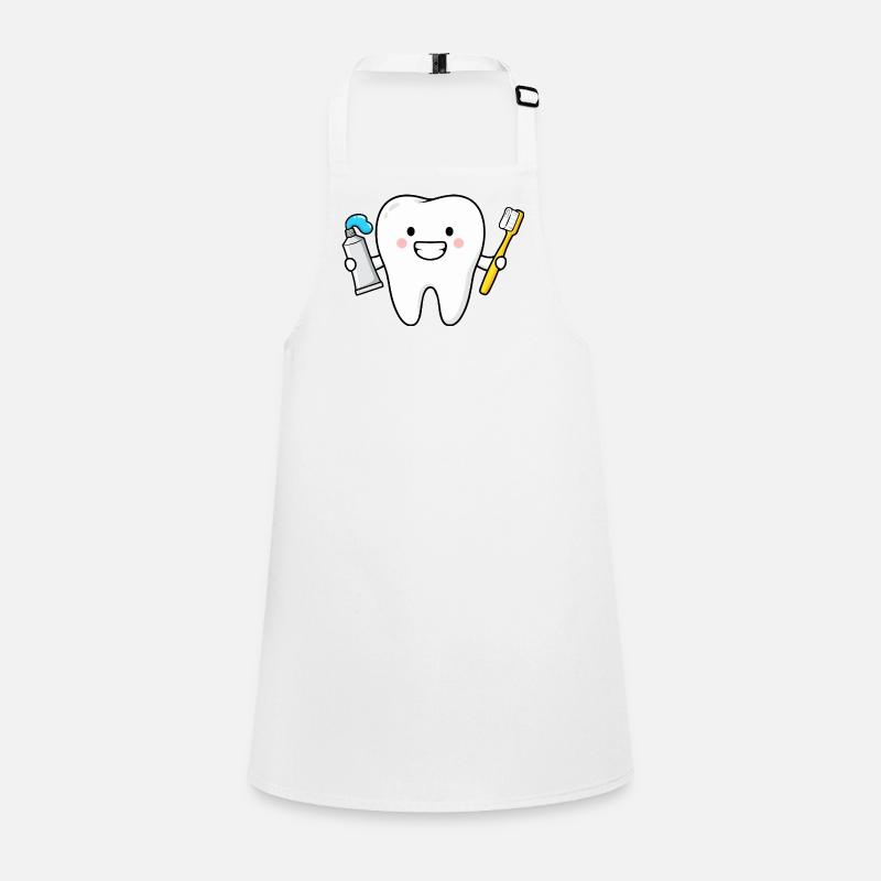 Dent mignonne avec brosse à dents Tablier Enfant