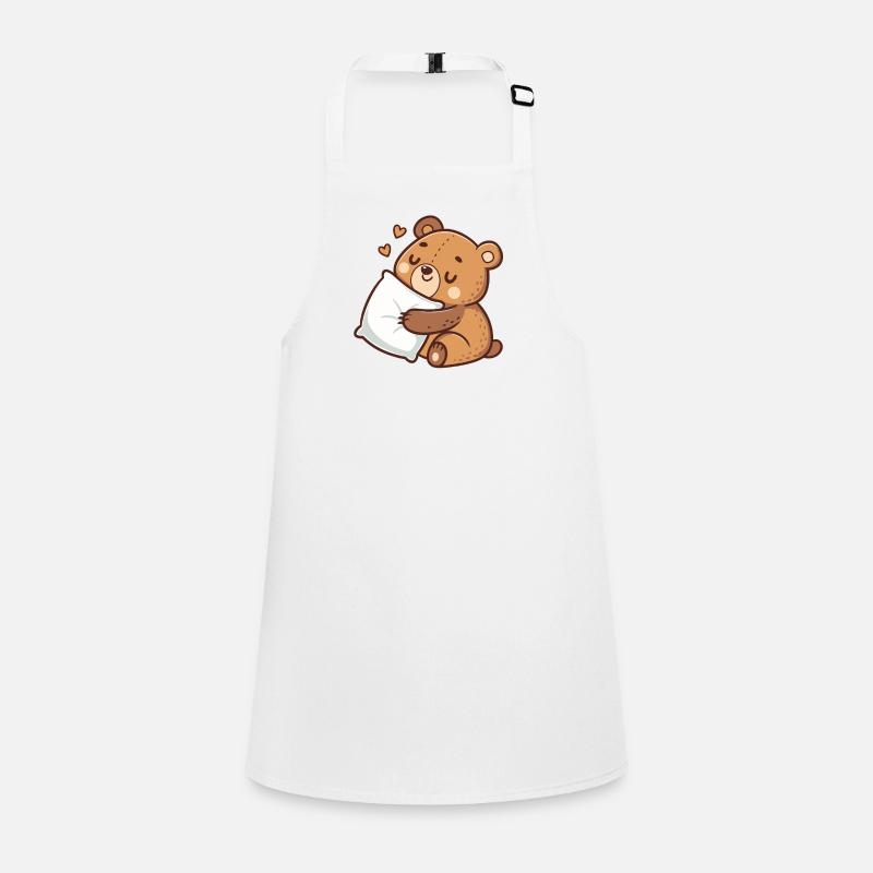 Soft cuddly bear on pillow Children's Apron