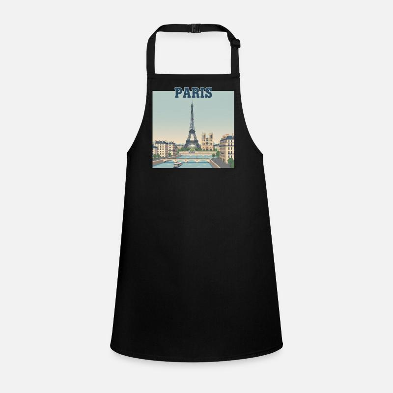 Paris Skyline Eiffel Print Children's Apron