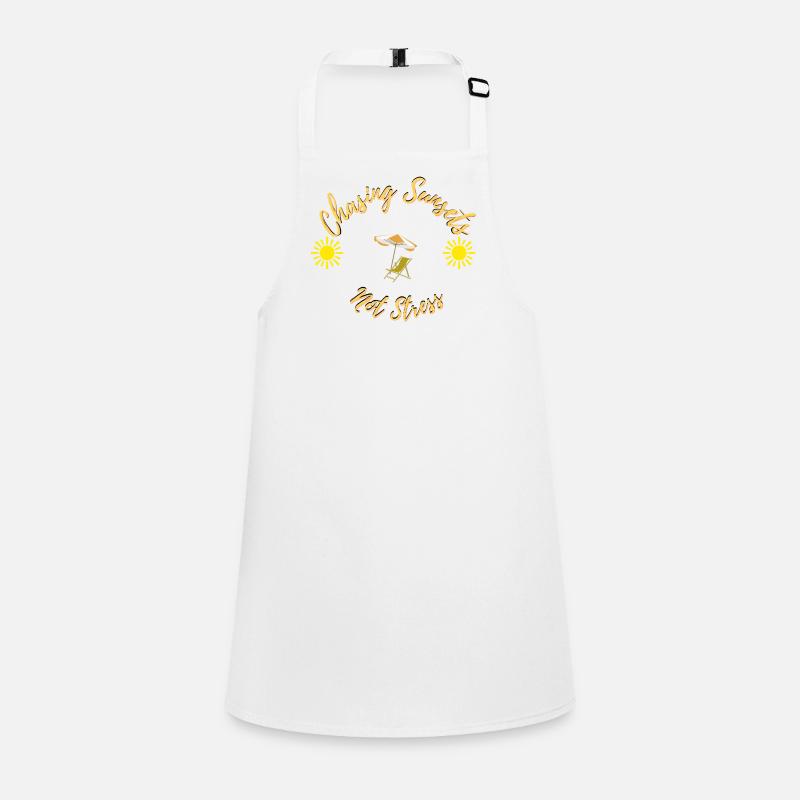 Chasing Sunsets Not Stress – Summer Beach Vibes T- Children's Apron