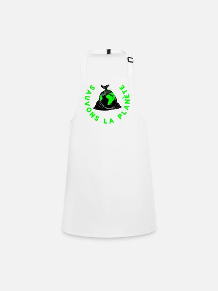 Save the planet - Children's Apron - white - Front
