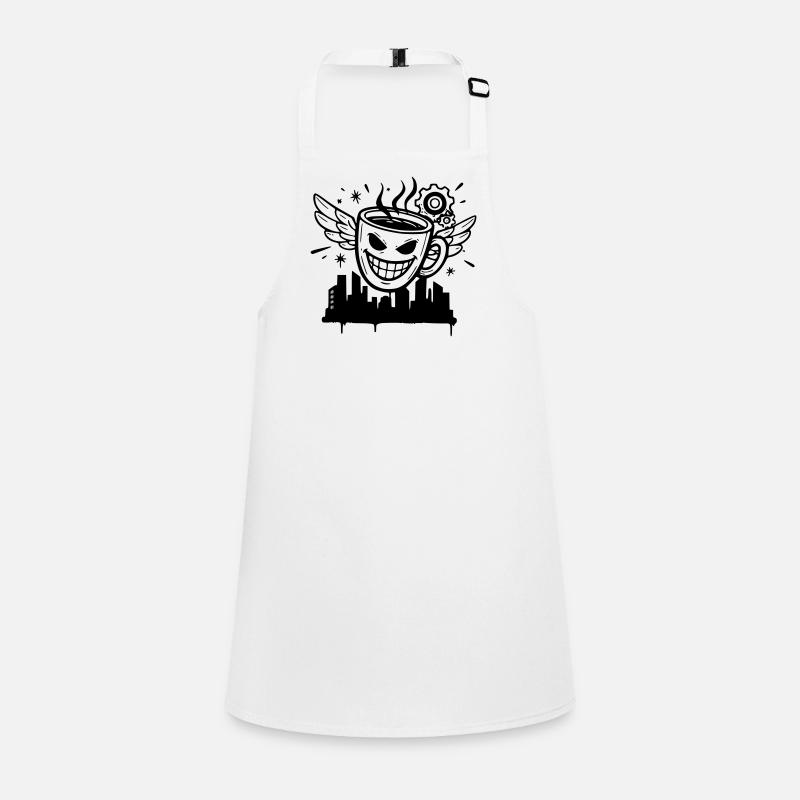 Crazy Coffee Cup Wings Vector Children's Apron