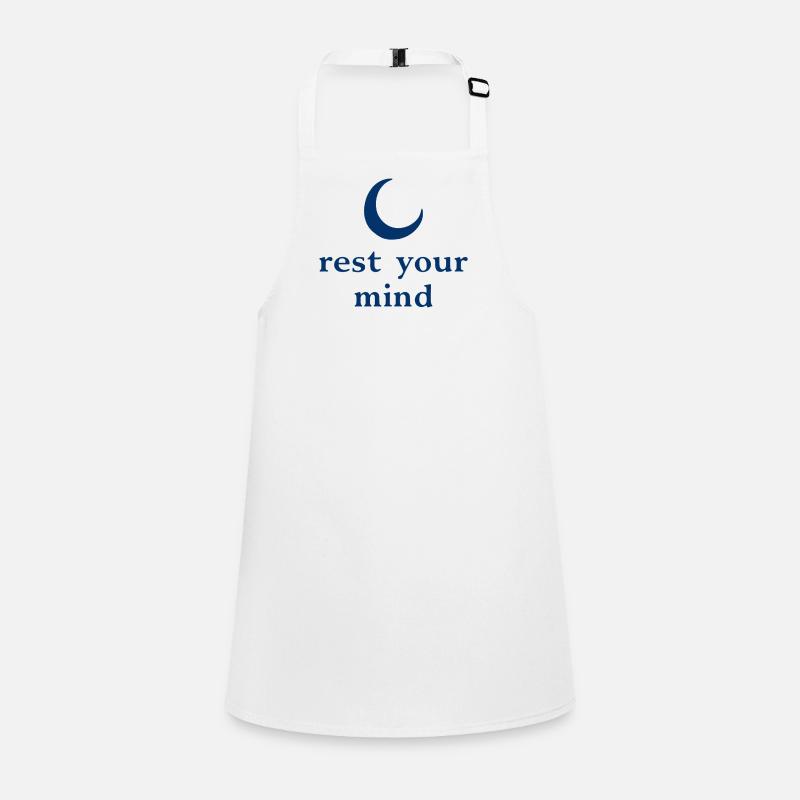 Rest Your Mind Mond Achtsamkeit Statement Tablier Enfant